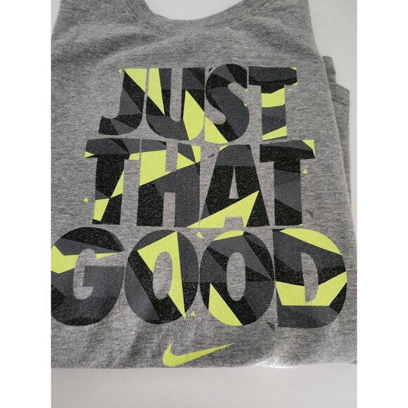 Nike T-Shirt The Nike Tee Boys Size S Athletic Cut Gray Graphic Print Pullover - Picture 7 of 11